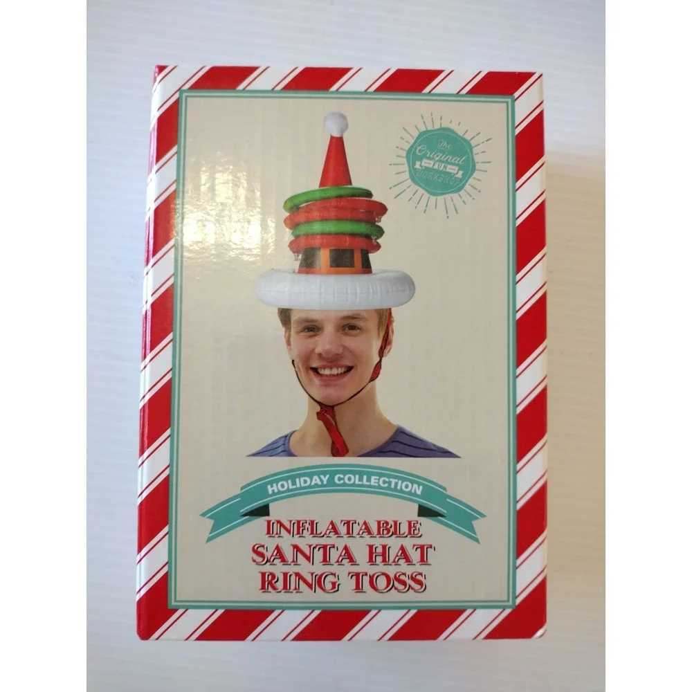 Inflatable Santa Hat Ring Toss Game‎ Christmas Fun Silly All Ages 2+ Players